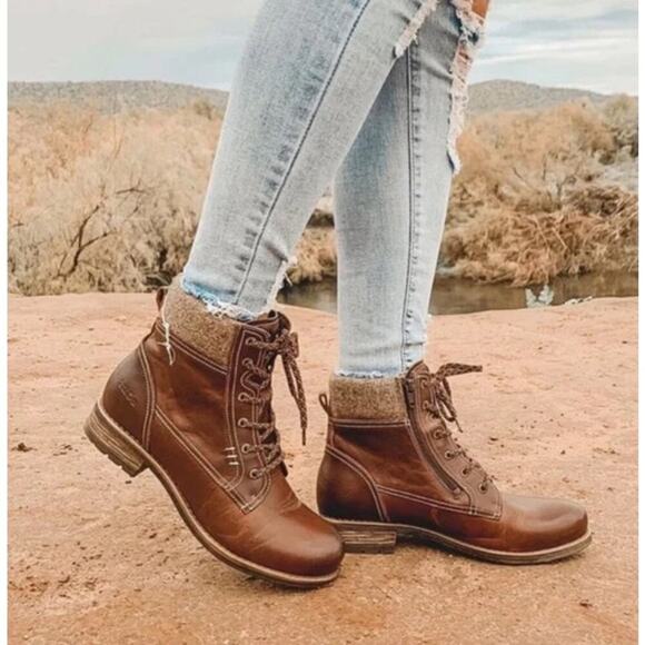 Taos women's cutie boot in golden tan size 10-10.5 - Picture 1 of 9